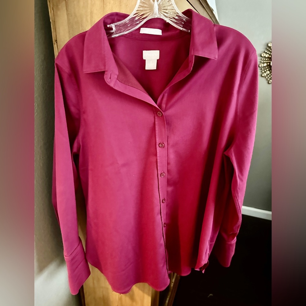 Chico’s No Iron Stretch Shirt Lightly Worn
